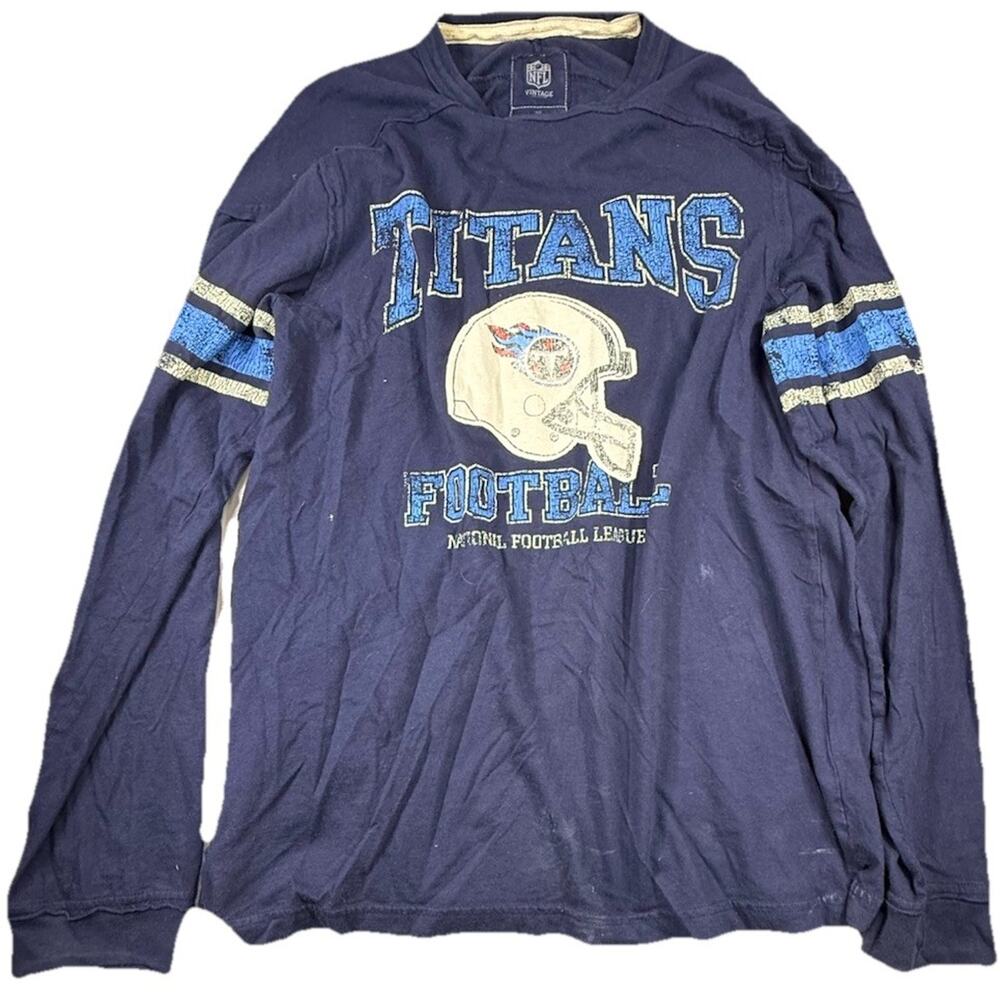 NFL Vintage Blue Tennessee Titans Long Sleeve Mens Size Medium